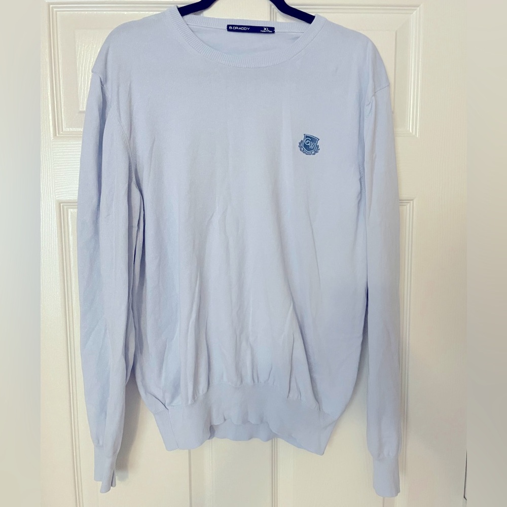 B. Draddy Crew Neck Sweater - Men's Size XL - Light Blue - Carlton Woods Golf